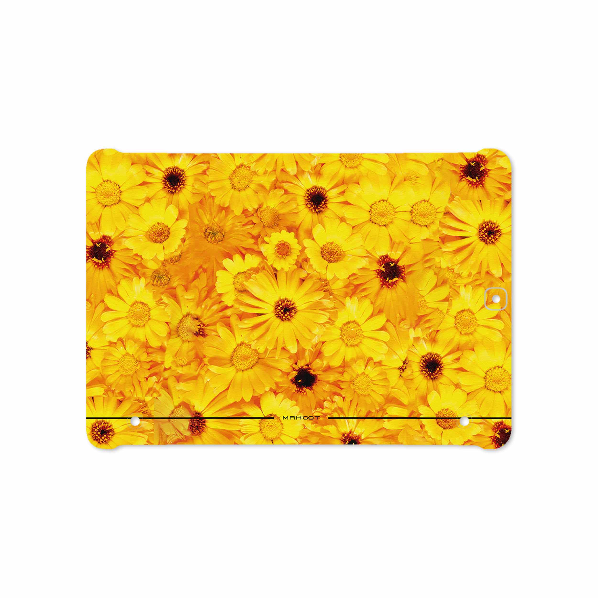 برچسب پوششی ماهوت مدل Yellow-Flower مناسب برای تبلت سامسونگ Galaxy Tab S2 9.7 2015 T810