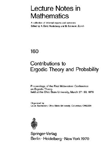 خرید و دانلود نسخه کامل کتاب Contributions To Ergodic Theory And Probability