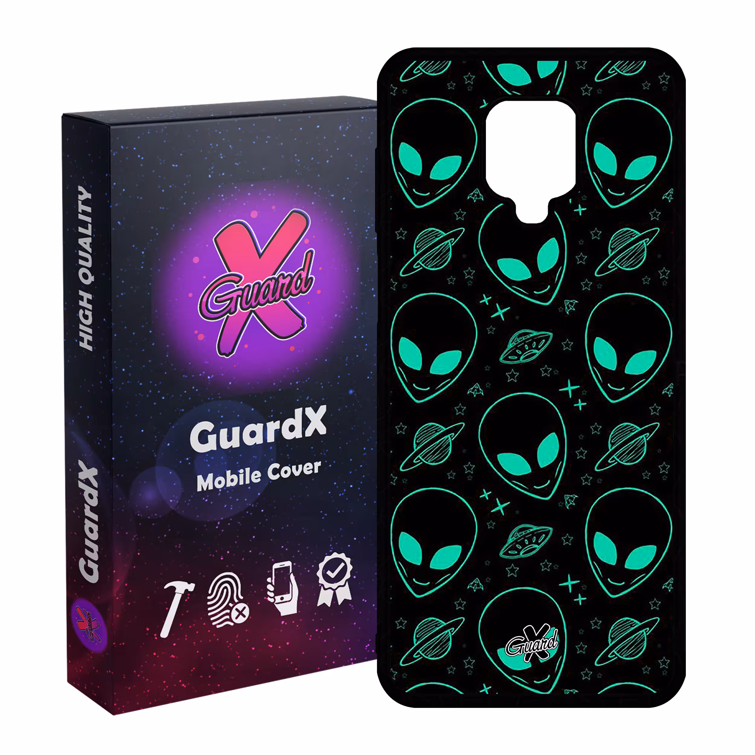 کاور گارد ایکس طرح Alien مدل Glass10200 مناسب برای گوشی موبایل شیائومی Redmi Note 9S / Note 9 Pro / Note 9 Pro Max