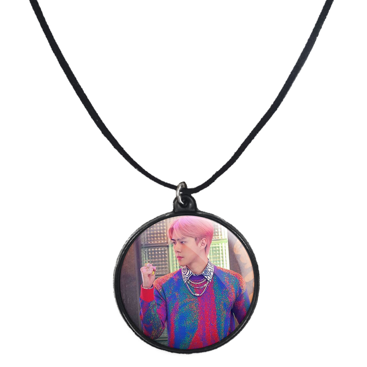 گردنبند پرمانه طرح exo کد pmb.13816 مدل دو طرفه