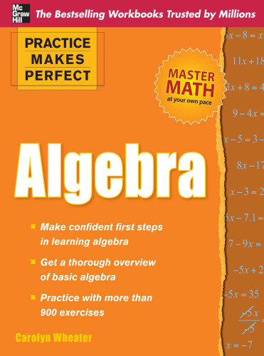 خرید و دانلود نسخه کامل کتاب Practice Makes Perfect Algebra, Workbook Edition