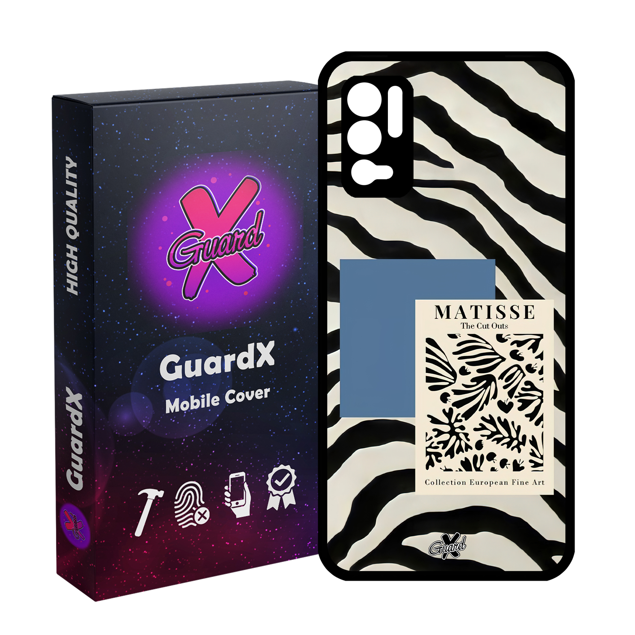 کاور گارد ایکس طرح Zebra مدل Glass10568 مناسب برای گوشی موبایل شیائومی Redmi Note 10 5G/Poco M3 Pro /Redmi Note 10T 5G