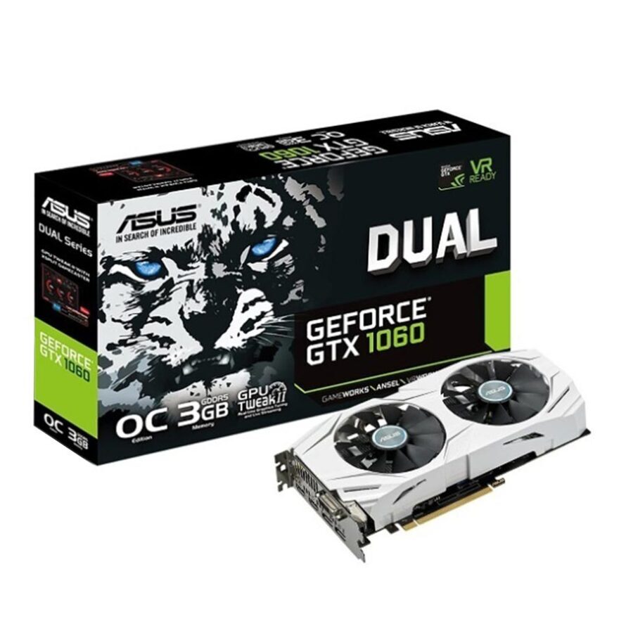 کارت گرافیک ایسوس Dual series GeForce GTX 1060 OC edition 3GB