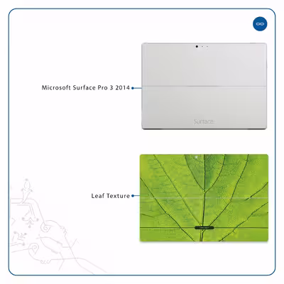برچسب پوششی ماهوت مدل Leaf-Texture مناسب برای تبلت مایکروسافت Surface Pro 3 2014