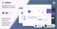 دانلود قالب Symfony داشبورد ادمین Minia