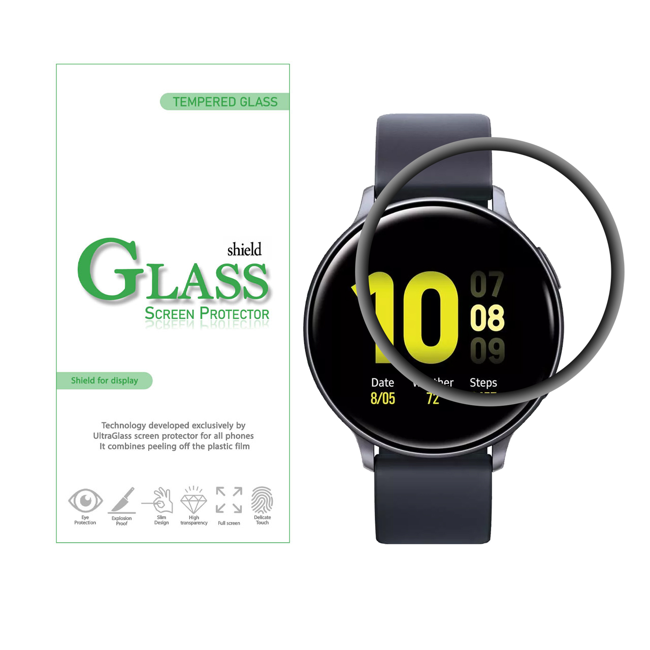 محافظ صفحه نمایش شیلد گلس مدل PMMA مناسب برای ساعت هوشمند سامسونگ Galaxy Watch Active2 44mm