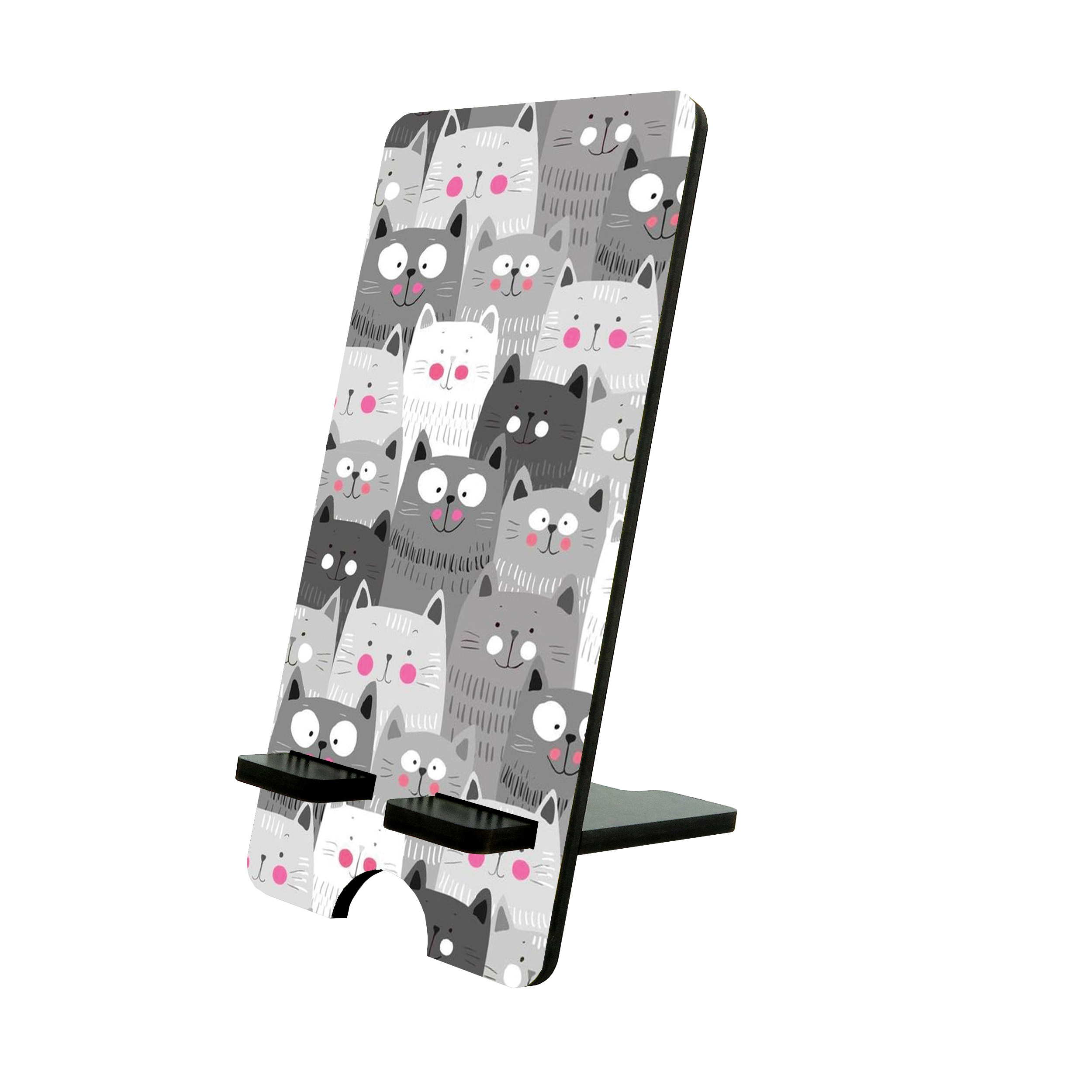 پایه نگهدارنده گوشی موبایل و تبلت طرح گربه های بامزه کد 5436169 