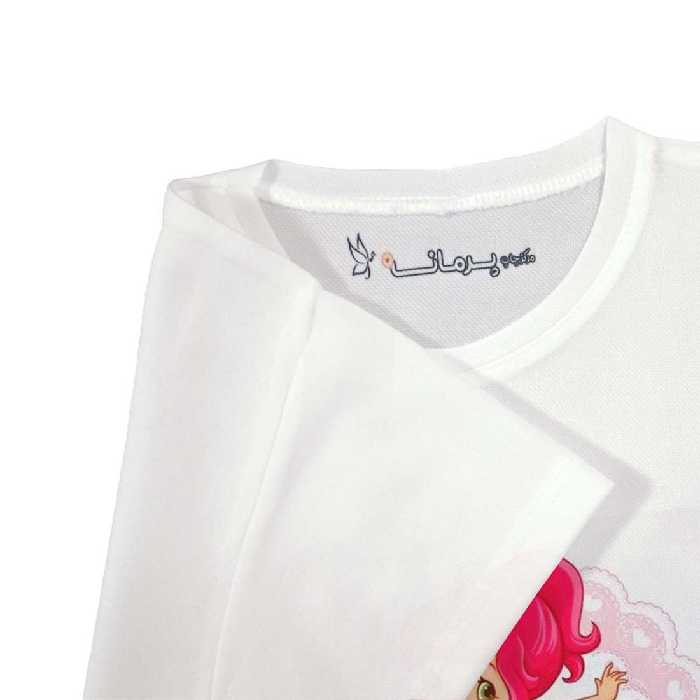 تی شرت بچگانه پرمانه طرح دختر توت فرنگی کد pmt.5175