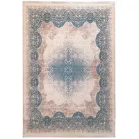 فرش ماشینی زمرد مشهد کد P32 زمینه کرم