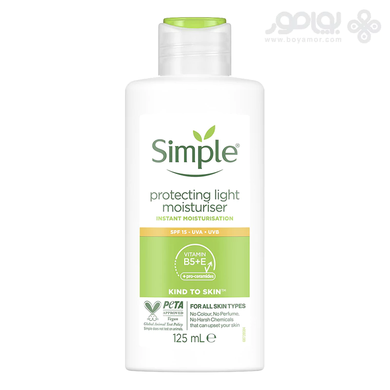 کرم مرطوب کننده و محافظ سیمپل لایت حاوی SPF15 حجم 125 میل