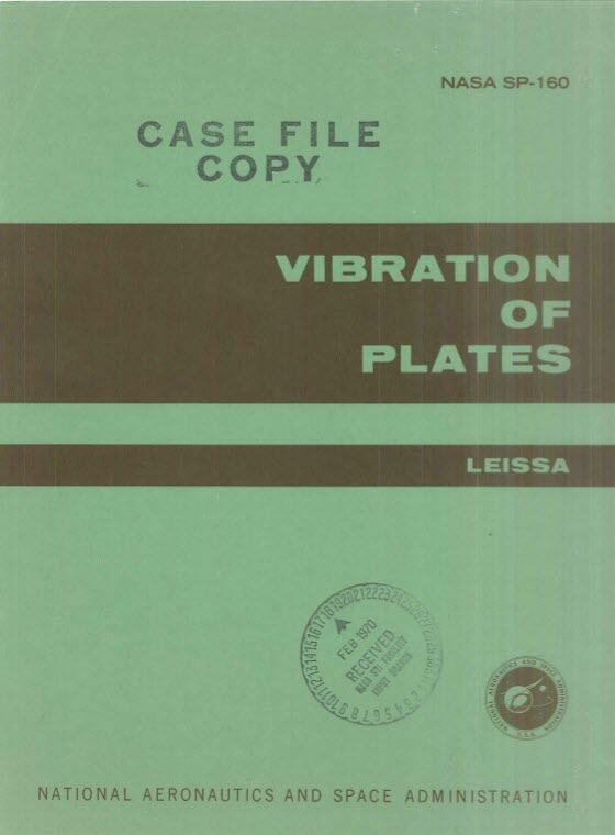  دانلود کتاب Vibration Of Plates, 1993 - دانلود کتاب های دانشگاهی