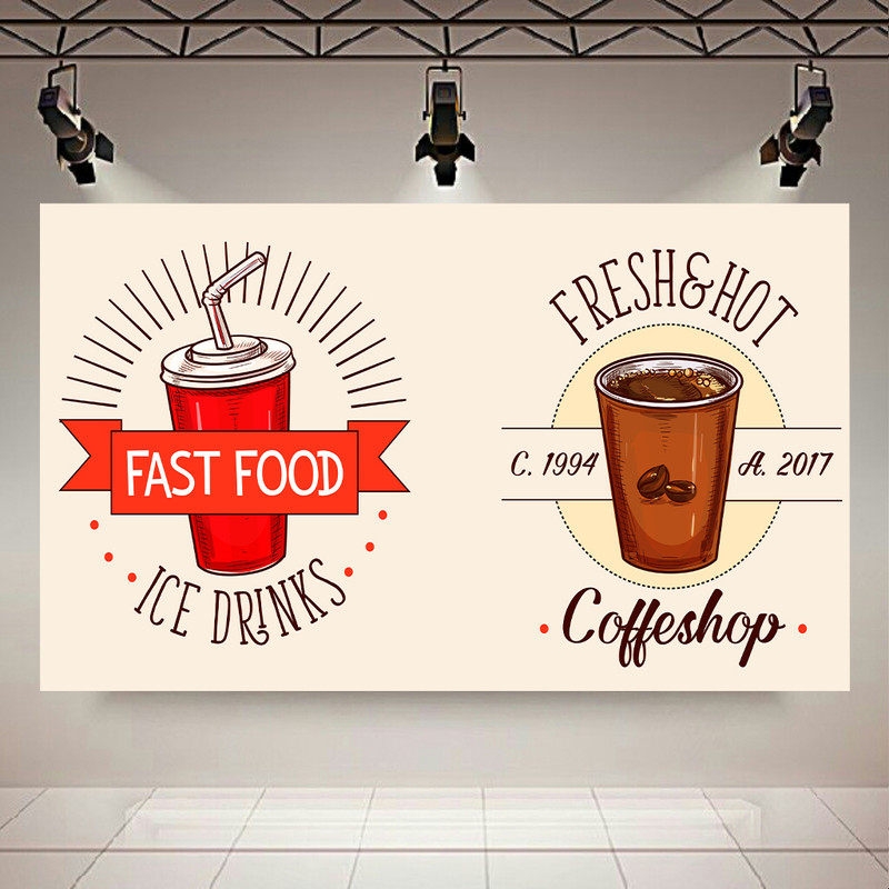 تابلو شاسی طرح شاسی کافه و فست فود کد AR302901 | دنیای قاب