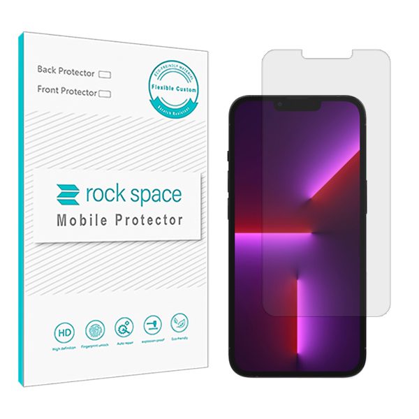 گلس آیفون iPhone 13 pro مدل نانو هیدروژل شفاف برند راک اسپیس کد S