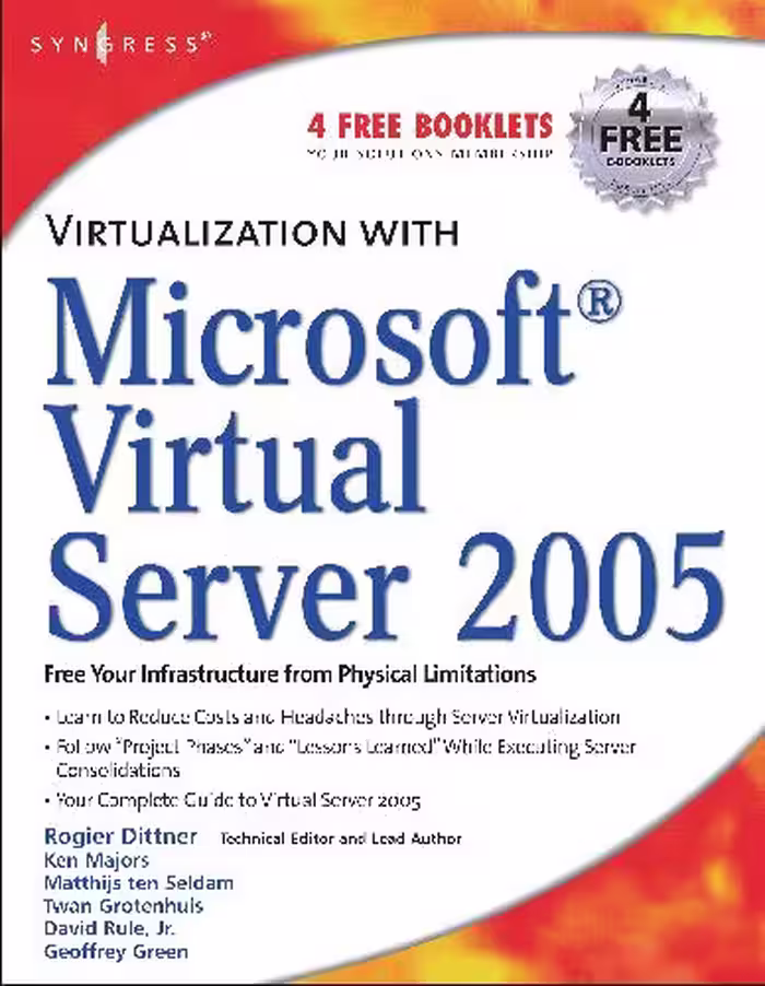 خرید و دانلود نسخه کامل کتاب Virtualization with Microsoft Virtual Server 2005