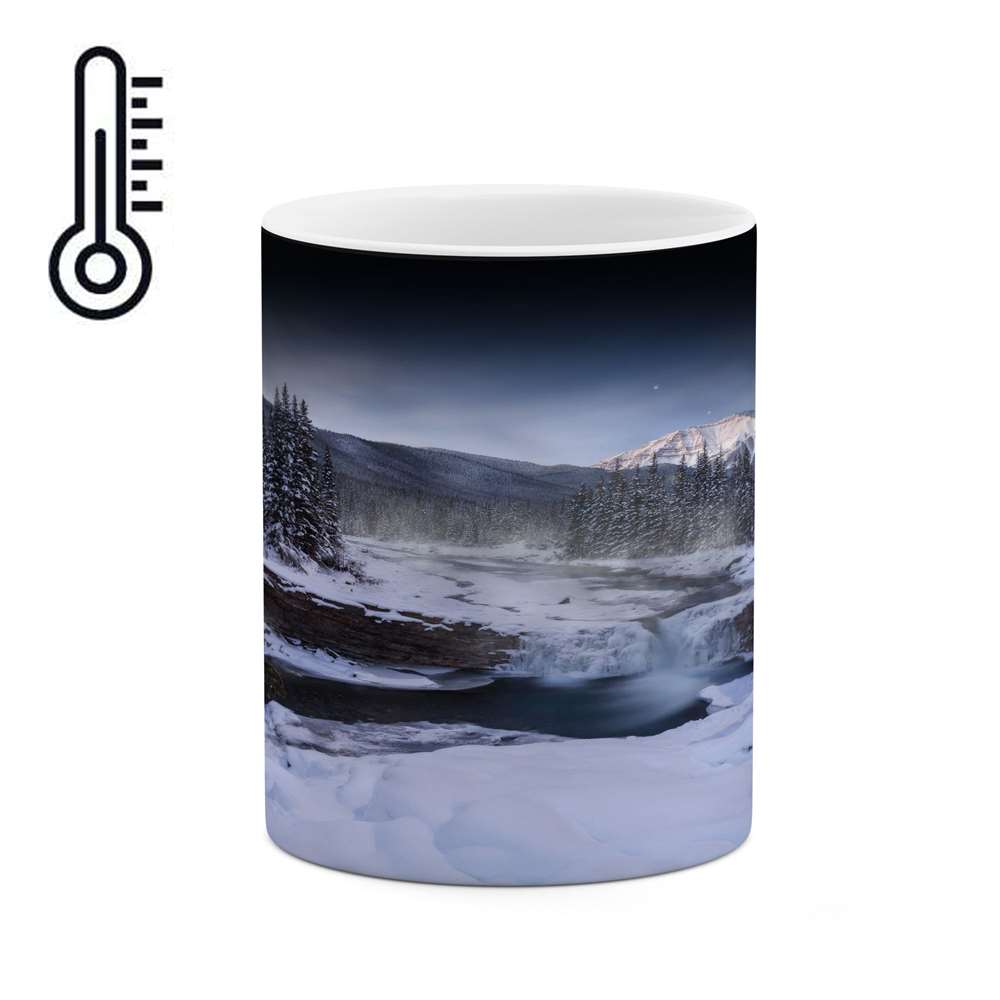 ماگ حرارتی کاکتی طرح منظره برفی مدل mgh14939