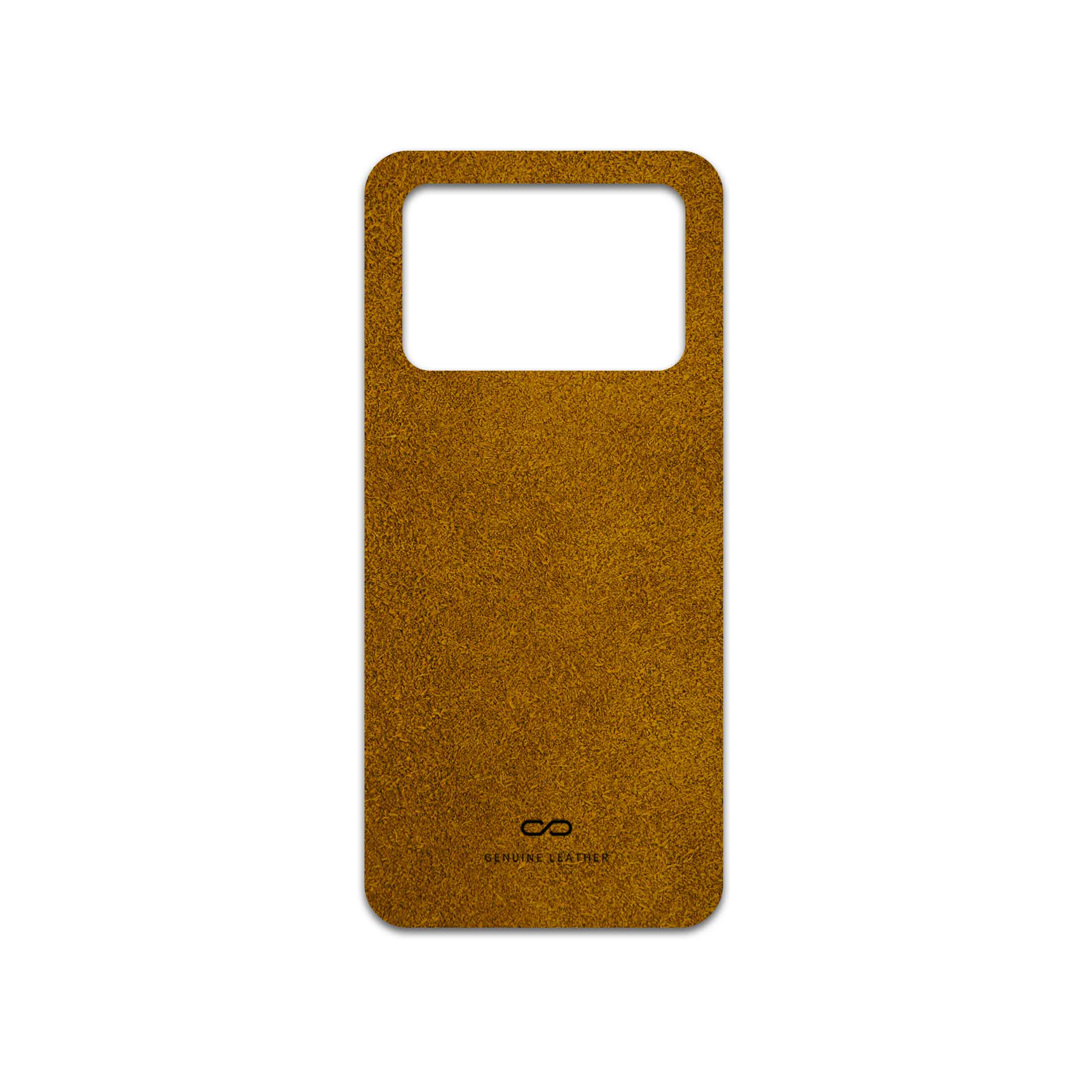 برچسب پوششی ماهوت مدل Brown-Chamois-Leather مناسب برای گوشی موبایل شیائومی Poco M4 Pro 4G