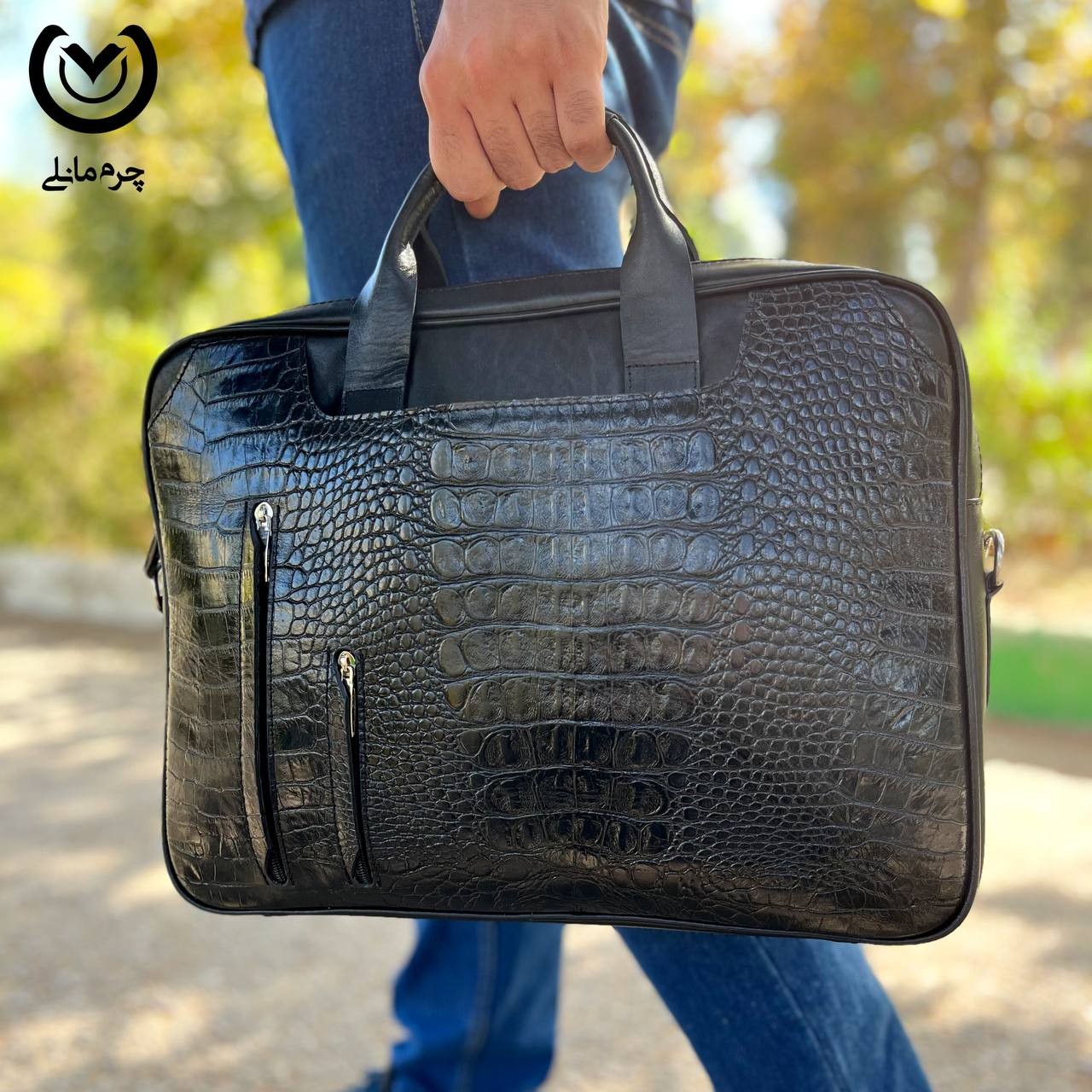 کیف لب تاب ،اداری و دیپلمات تمام چرم طبیعی گاوی مدل دوزیپ در رنگ بندی مختلف