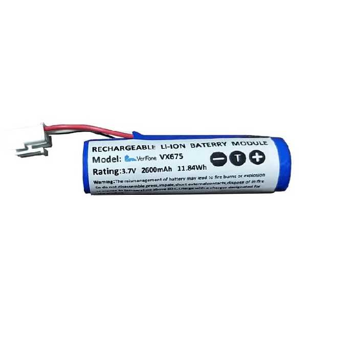 باتری لیتیوم یون وریفون کد VX675 ظرفیت 2600 میلی آمپر ساعت مناسب برای دستگاه کارتخوان وریفون 675 