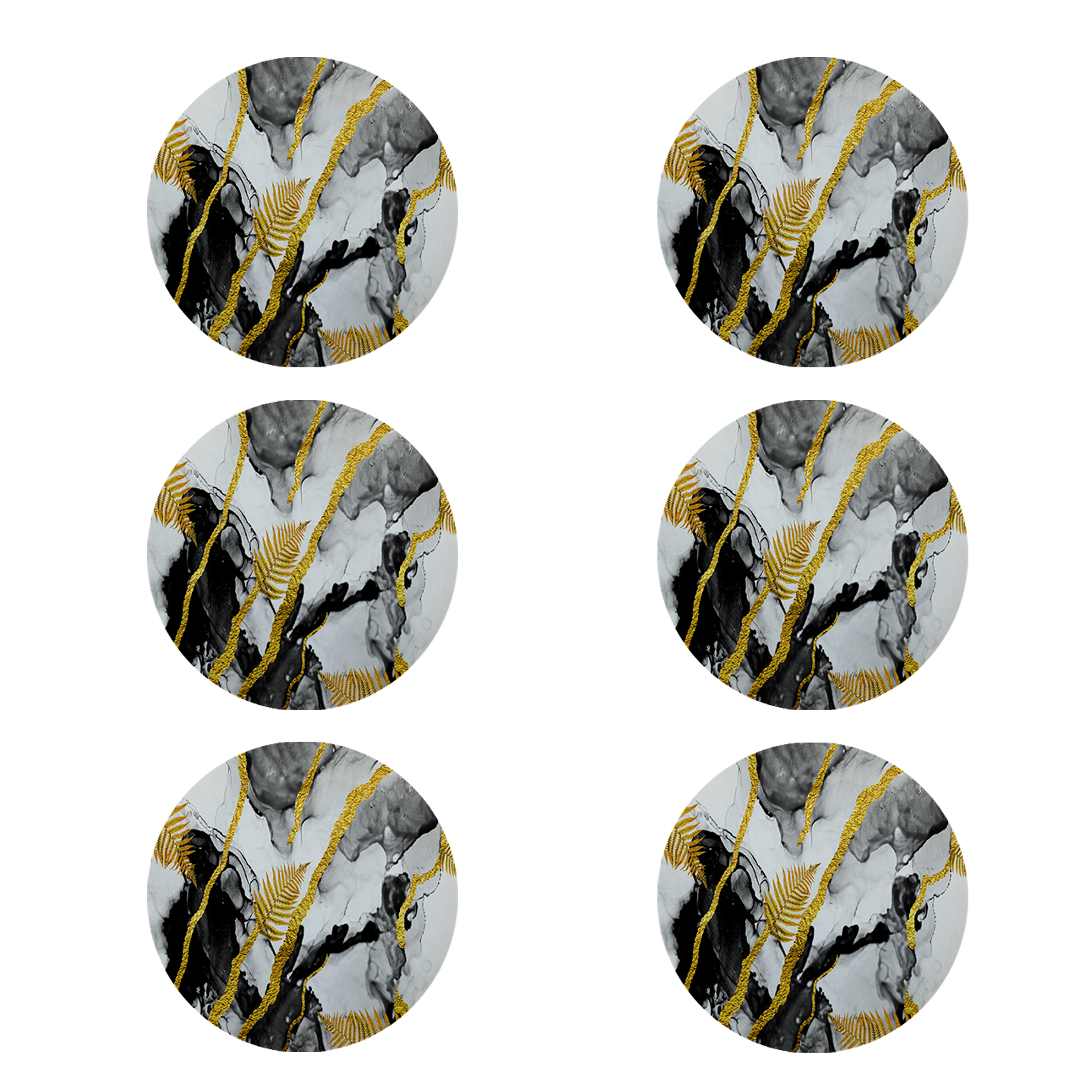 زیر لیوانی طرح سنگ کد 8621 بسته 6 عددی