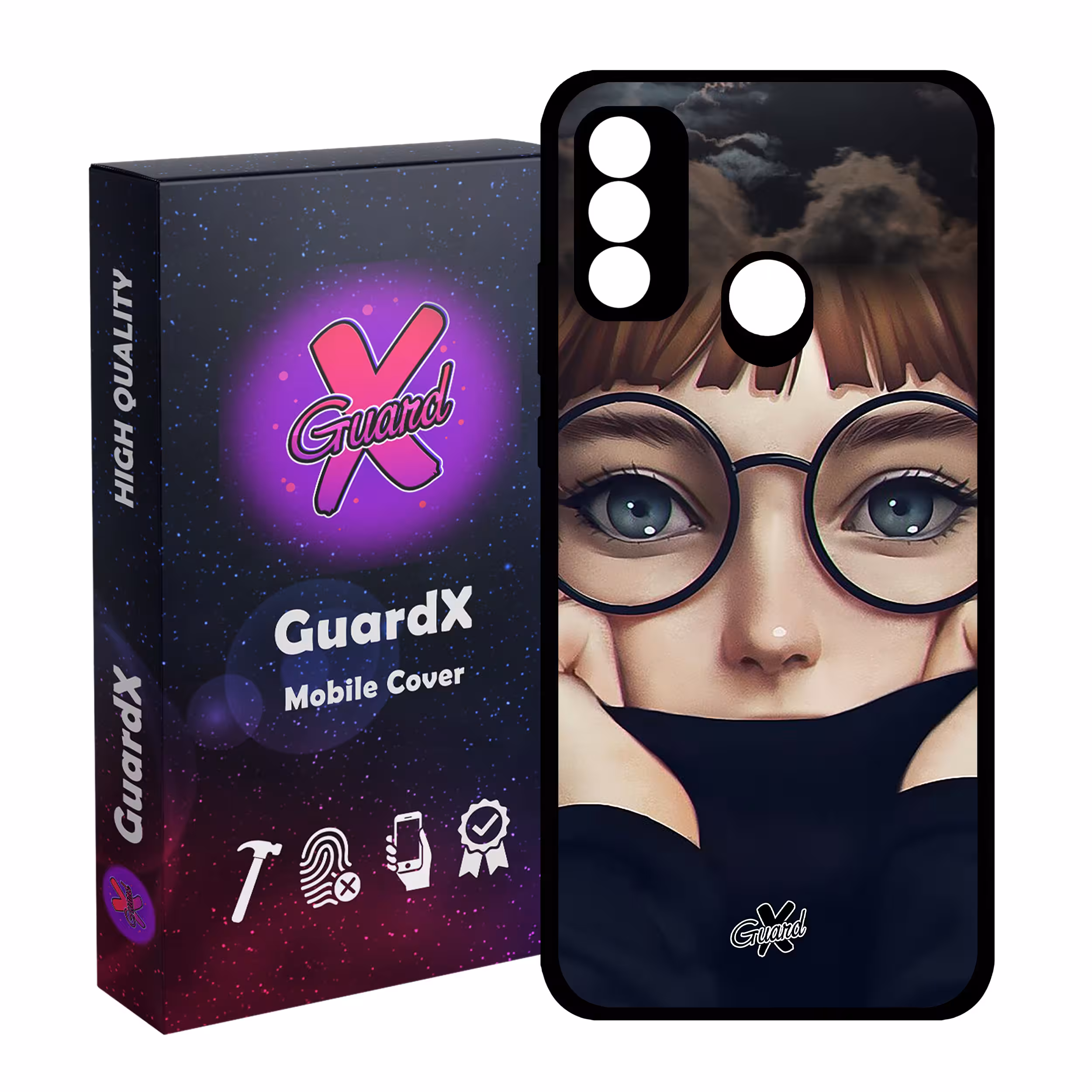 کاور گارد ایکس طرح Girl مدل Glass10040 مناسب برای گوشی موبایل هوآوی P Smart 2020