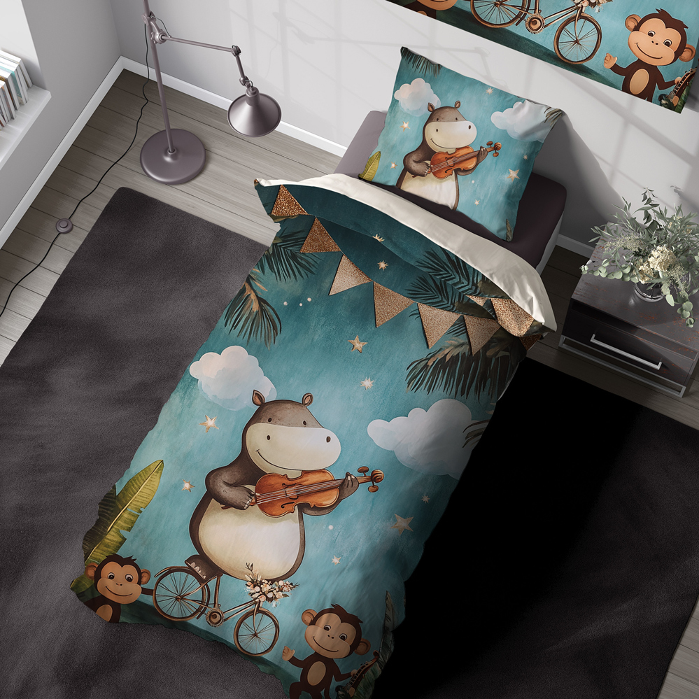 ست روتختی کودک عروسکی طرح اسب آبی HQ-3220