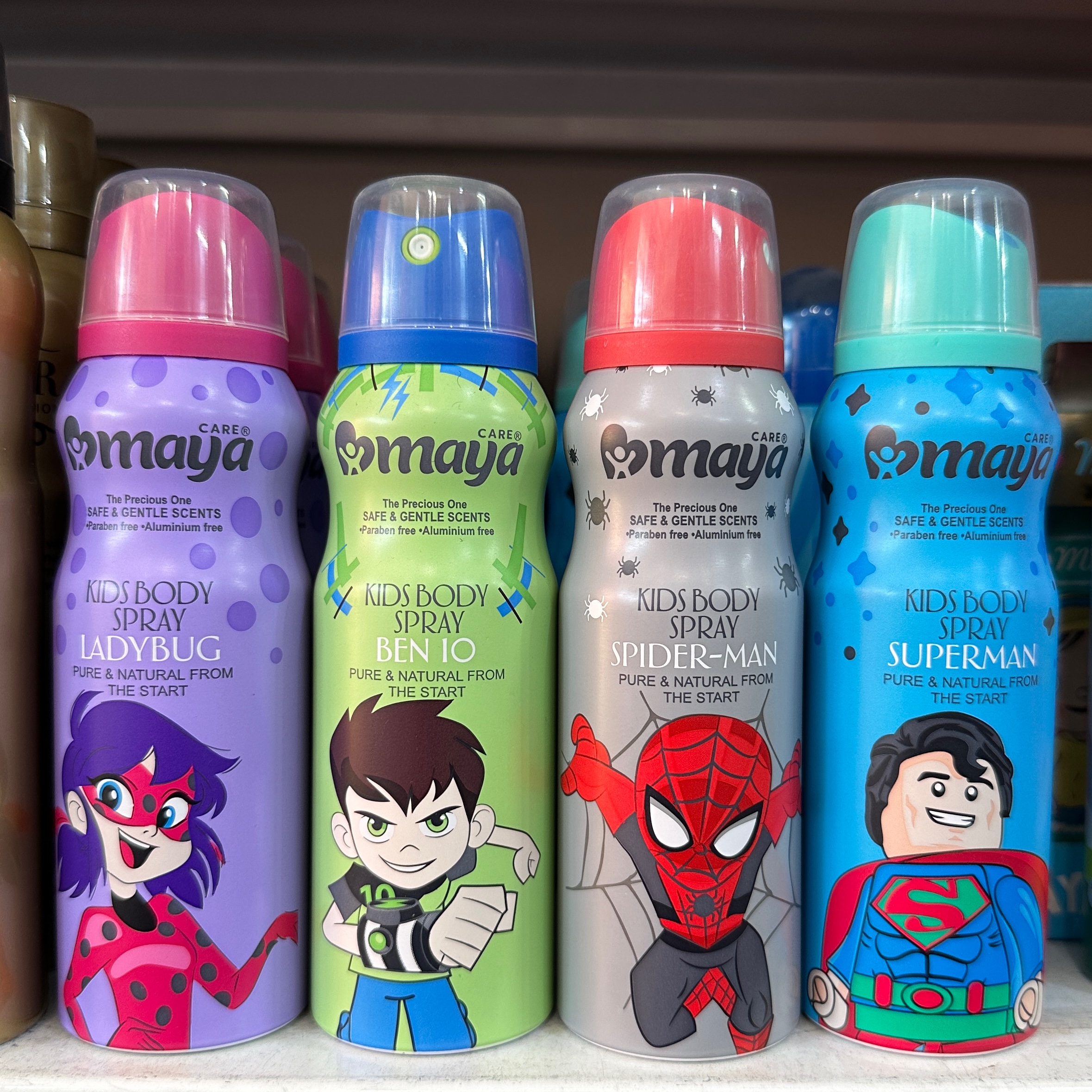 اسپری بدن کودک مایا  maya طرح اسپایدر من