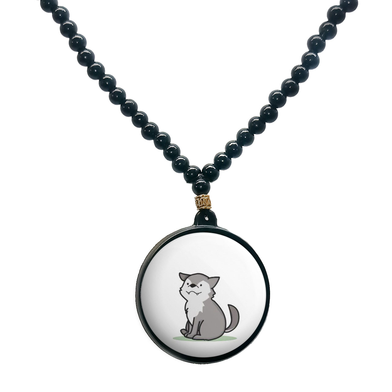 گردنبند پرمانه طرح حیوانات کیوت کد pmd.21567 مدل دو طرفه