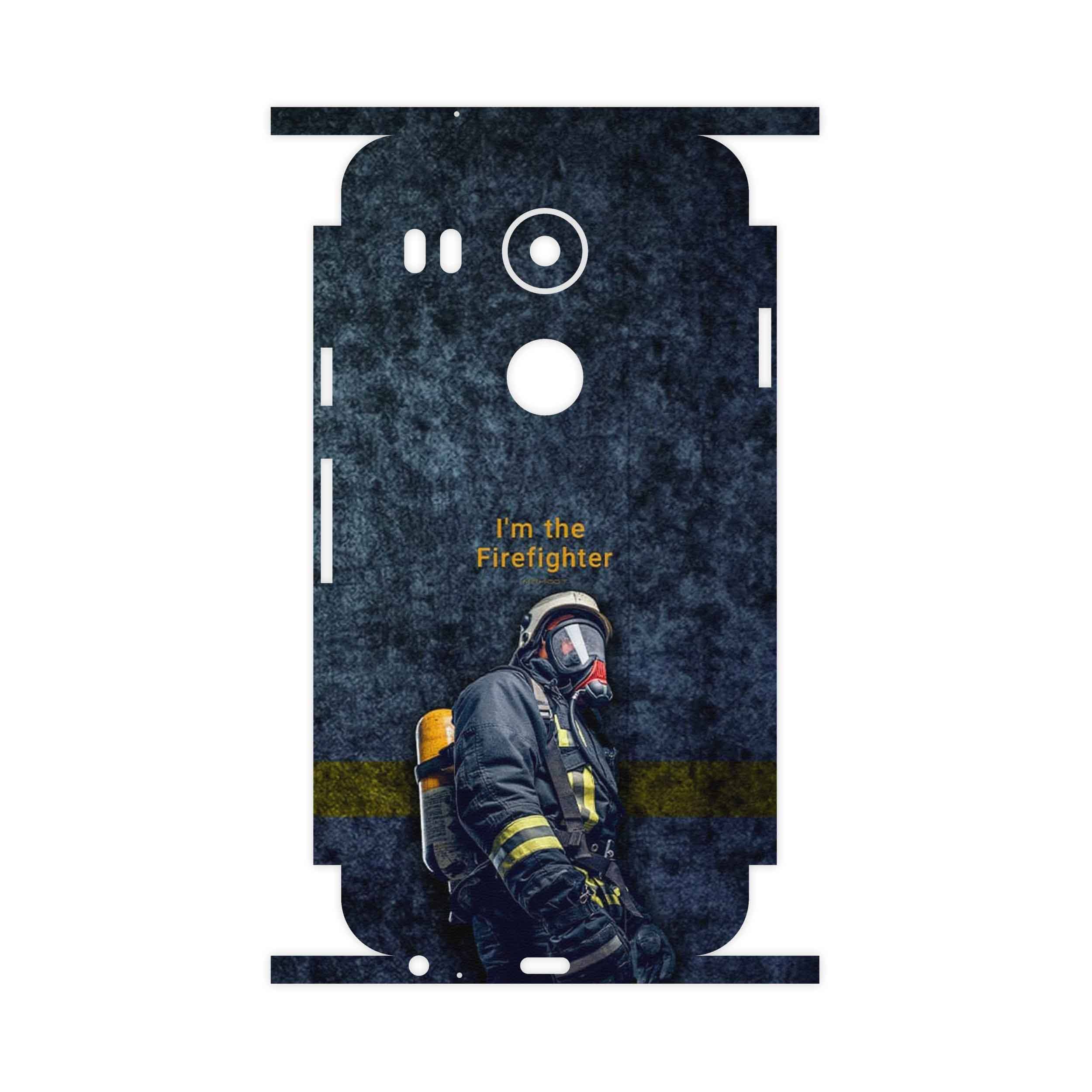 برچسب پوششی ماهوت مدل Firefighter-FullSkin مناسب برای گوشی موبایل گوگل Nexus 5X