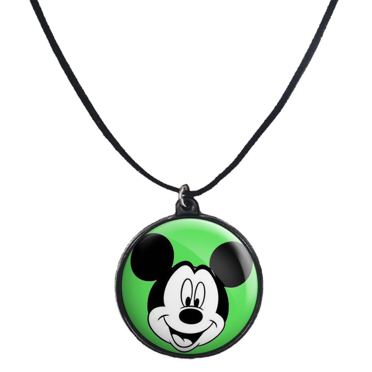 گردنبند پرمانه طرح میکی موس کد pmb.2095 مدل دو طرفه