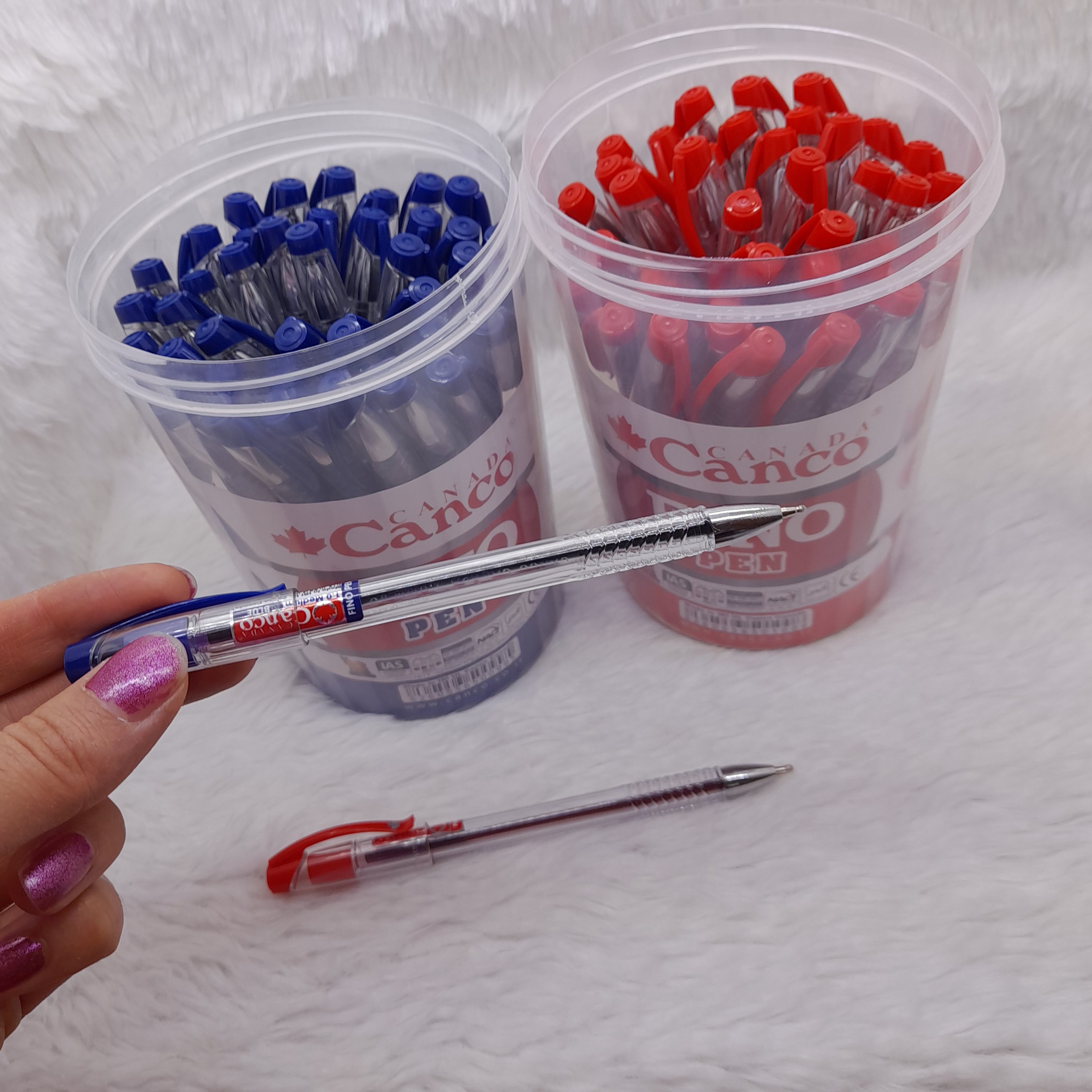 خودکار canco ابی قرمز