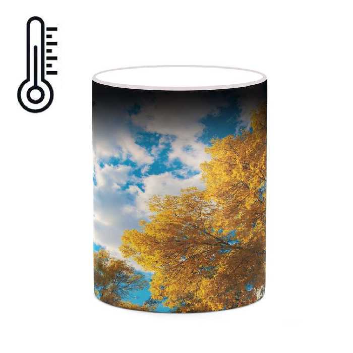 ماگ حرارتی کاکتی طرح منظره پاییزی مدل mgh18568