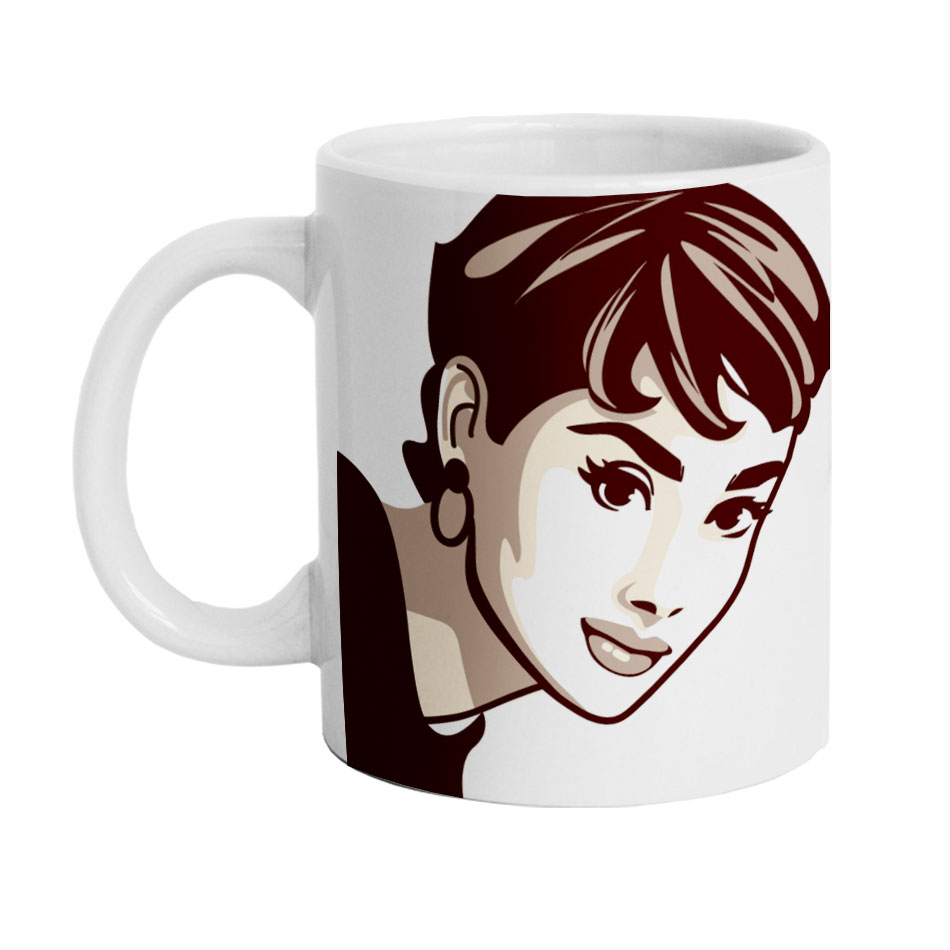 ماگ دارلی طرح آدری هپبورن مدل M1295