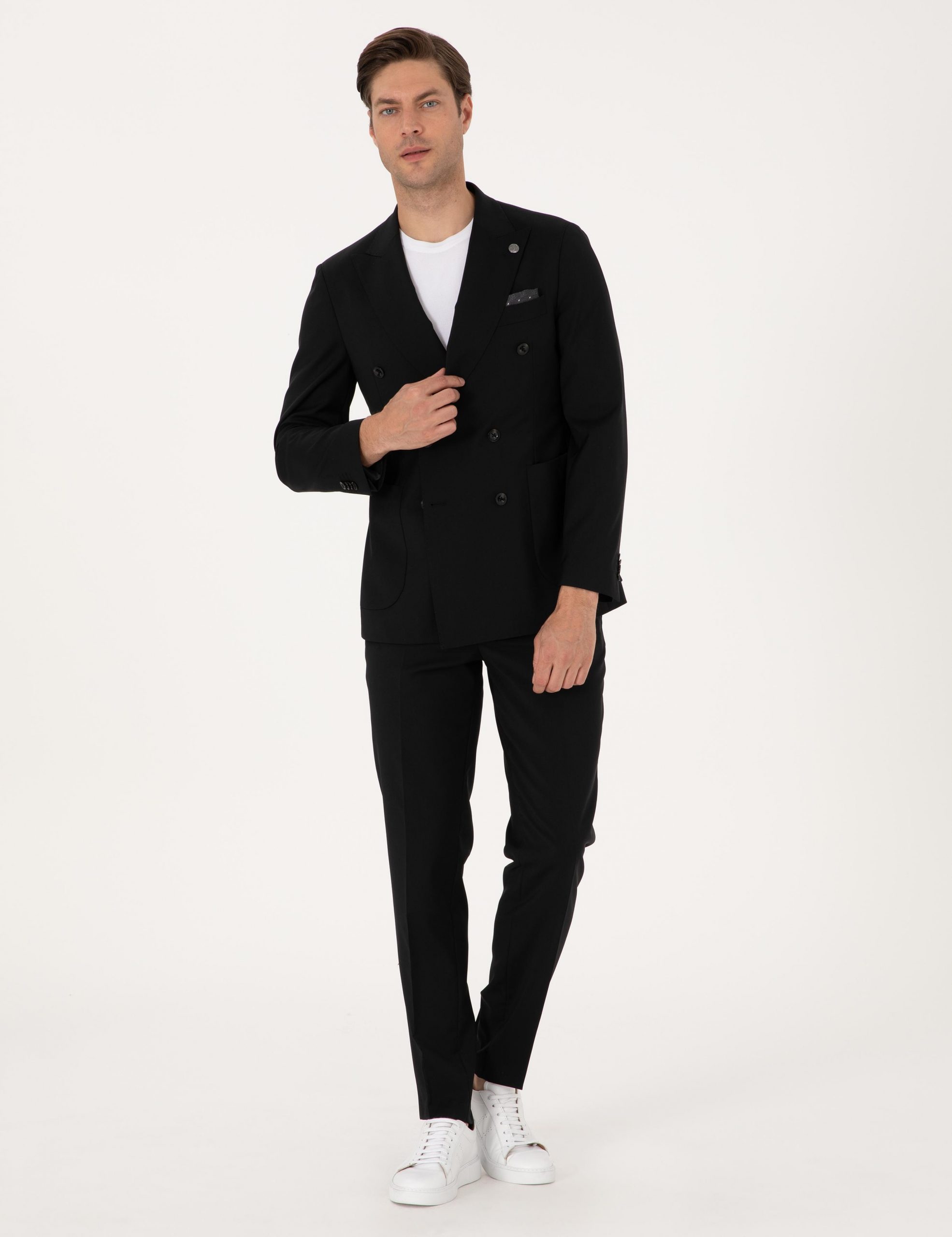 کت و شلوار مردانه مشکی پیرکاردین - فروشگاه لباس شهرمون