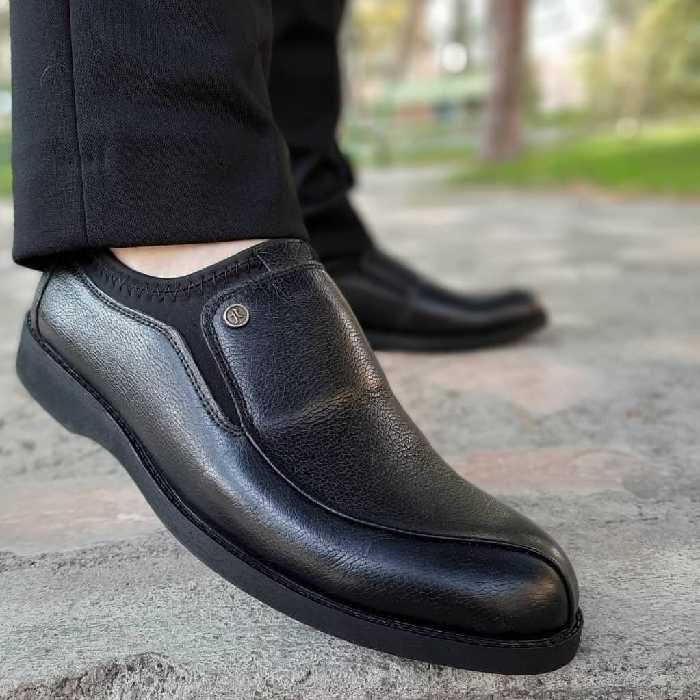 کفش مردانه جورابی تمام چرم واکسخور