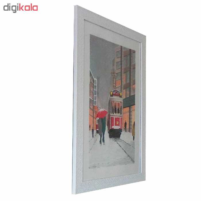 تابلو نقاشی طرح شب برفی