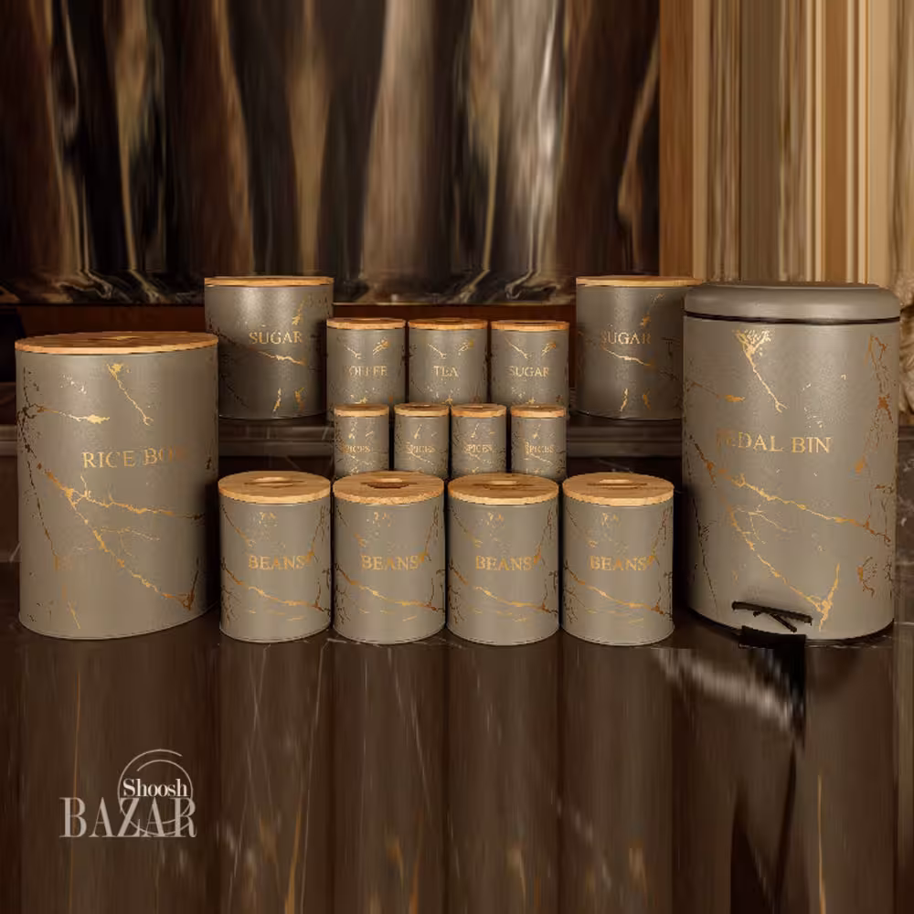 سرویس آشپزخانه درب چوبی بی وی کی طرح ماربل کد 855595