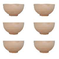 کاسه سفالی خام مدل ابگوشت خوری مجموعه 6 عددی