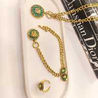 ست کامل استیل ورساچه (گردنبند،گوشواره،دستبند،انگشتر) 