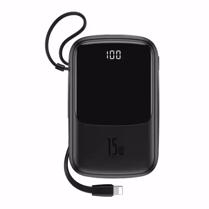 پاور بانک بیسوس PPQD-D01 Qpow Digital Display PPQD-B 10000mAh Lightning