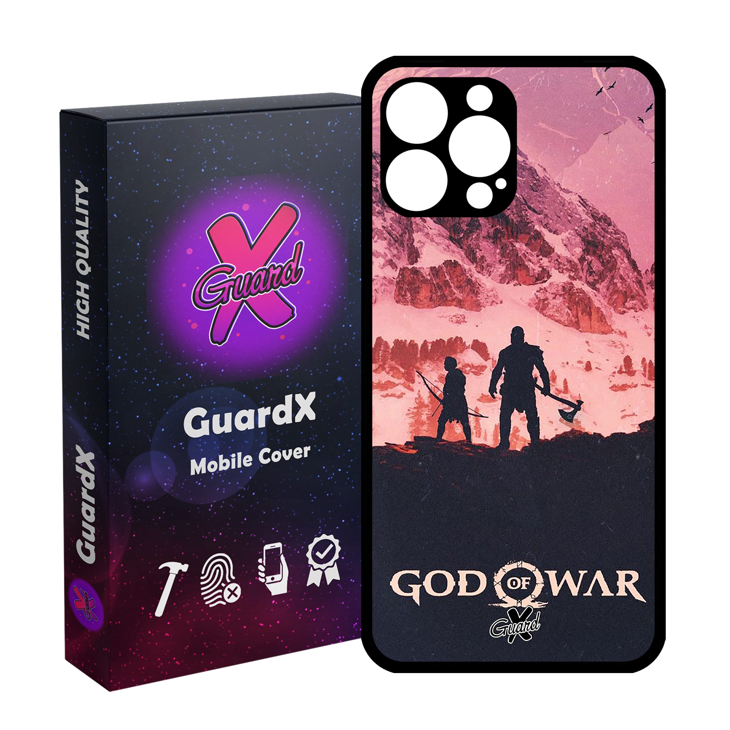 کاور گارد ایکس طرح God of War مدل Glass10075 مناسب برای گوشی موبایل اپل iPhone 12 Pro Max