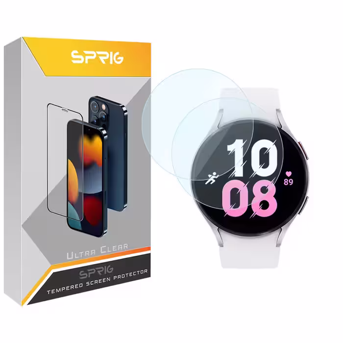 محافظ صفحه نمایش شیشه ای اسپریگ مدل SPG مناسب برای ساعت هوشمند سامسونگ Galaxy watch 5 44mm بسته دو عددی | کالا برتری
