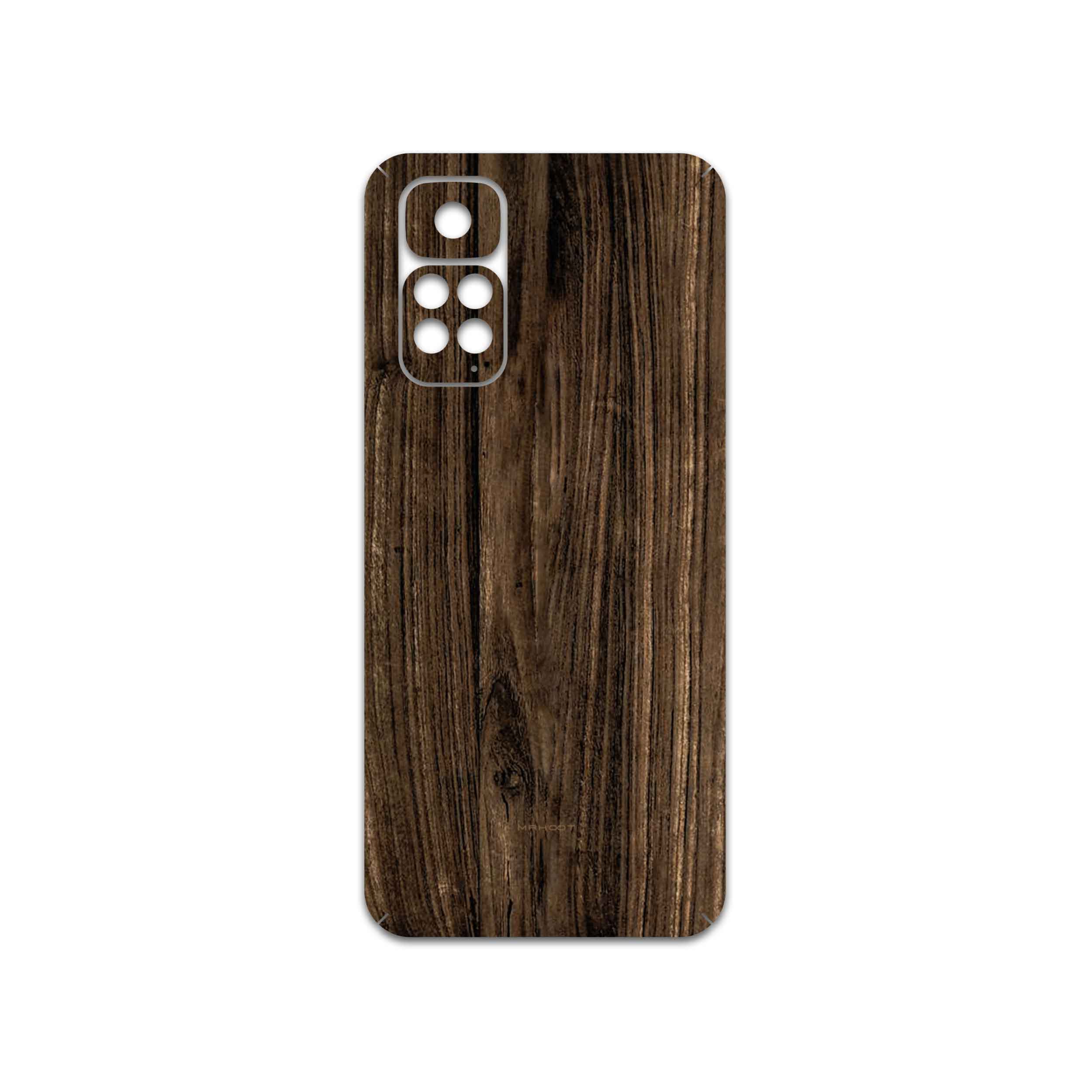 برچسب پوششی ماهوت مدل Dark-Walnut-Wood مناسب برای گوشی موبایل شیائومی Redmi Note 11S