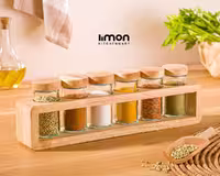 ست ادویه 6 عددی چوبی لیمون کد محصول: 230659