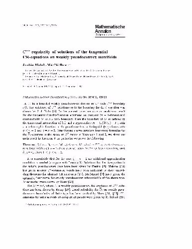 خرید و دانلود نسخه کامل کتاب C^(inf)-regularity of solutions of the tangential CR-equations on weakly pseudoconvex manifolds