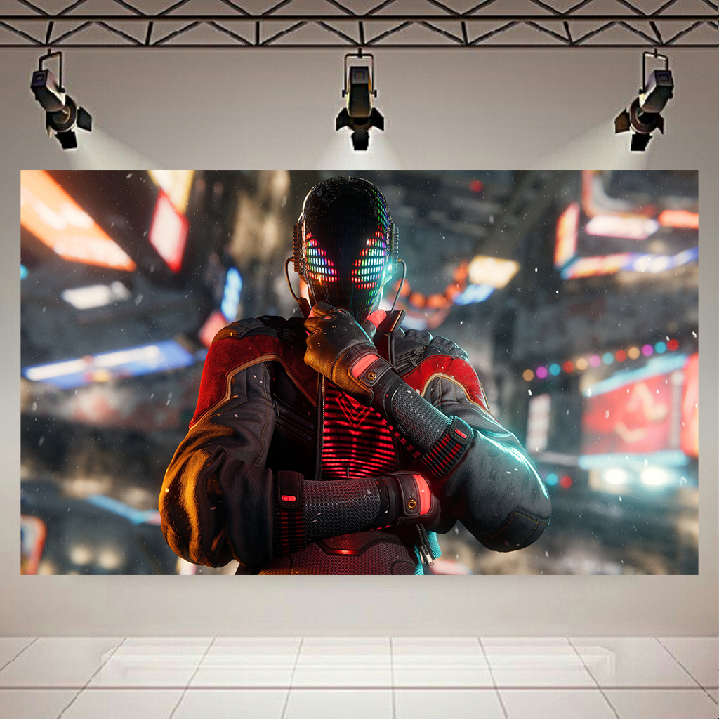 تابلو بوم طرح گیم مرد عنکبوتی مدل Miles Morales کد AR2010