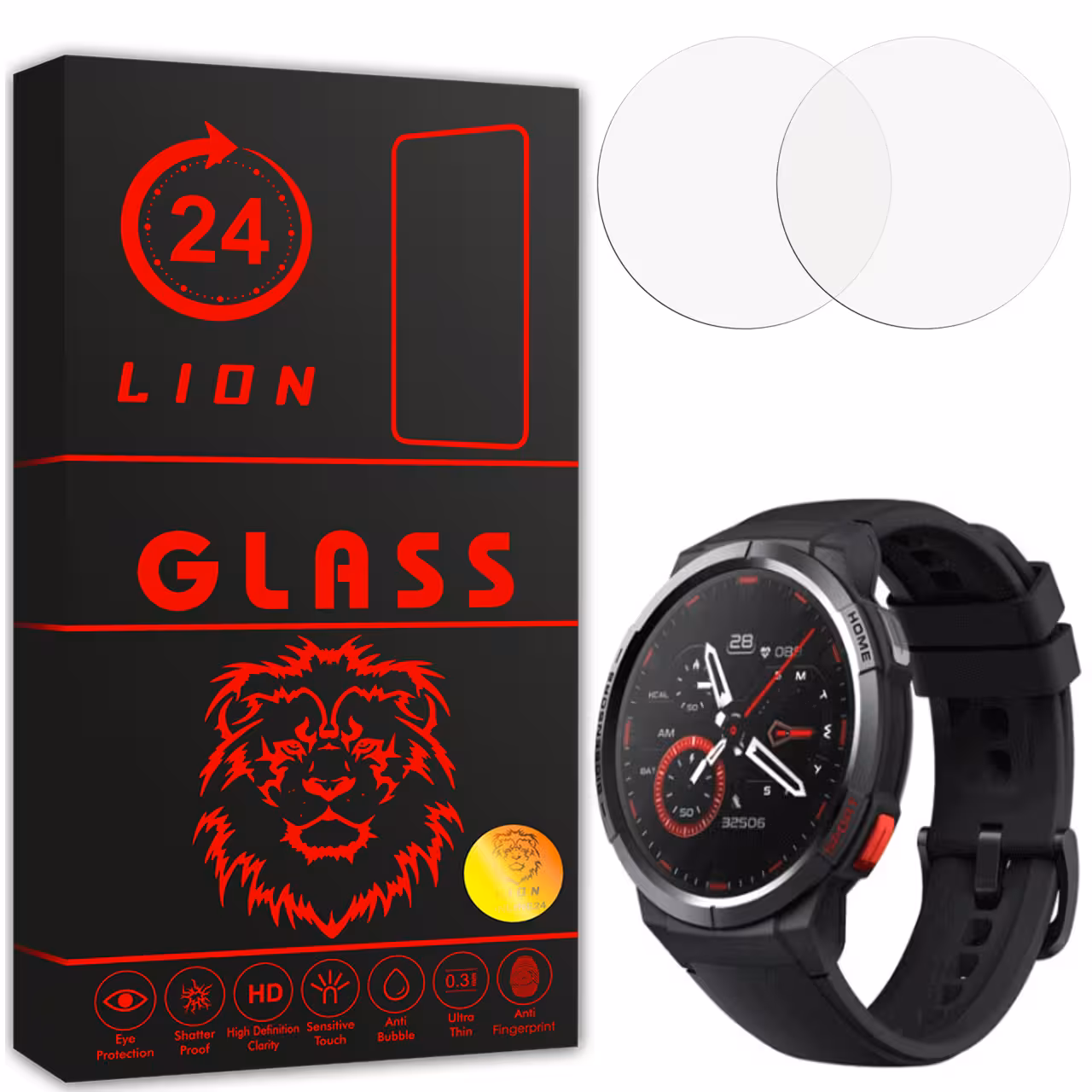 محافظ صفحه نمایش لاین مدل RB007 مناسب برای ساعت هوشمند شیایومی Mibro Watch GS بسته دو عددی