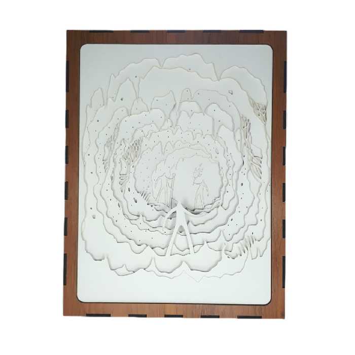 چراغ خواب مدل نایت باکس سه بعدی طرح مشعل کد SD44