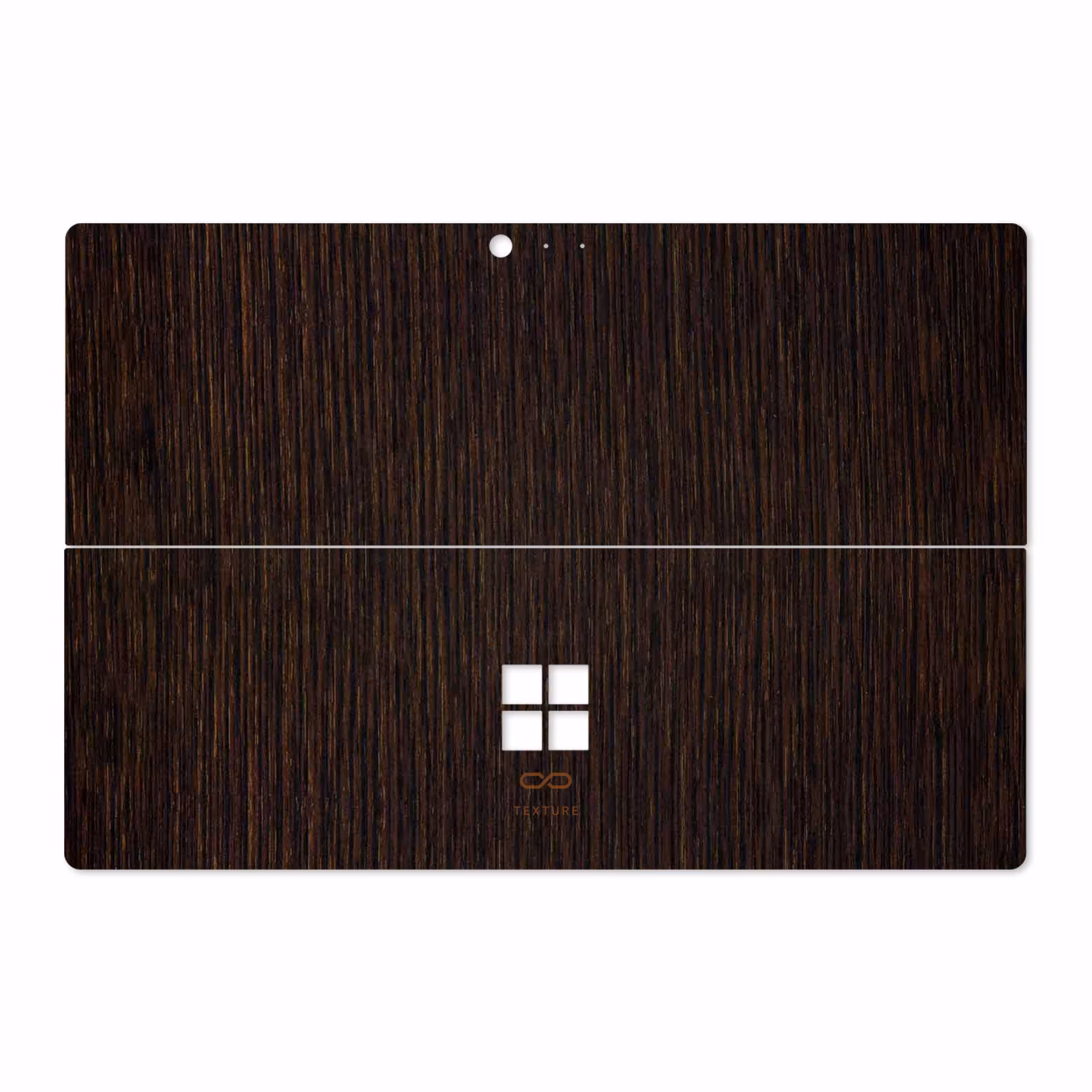 برچسب پوششی ماهوت مدل Dark-Gold-Stripes-Wood مناسب برای تبلت مایکروسافت Surface Pro 4 2015