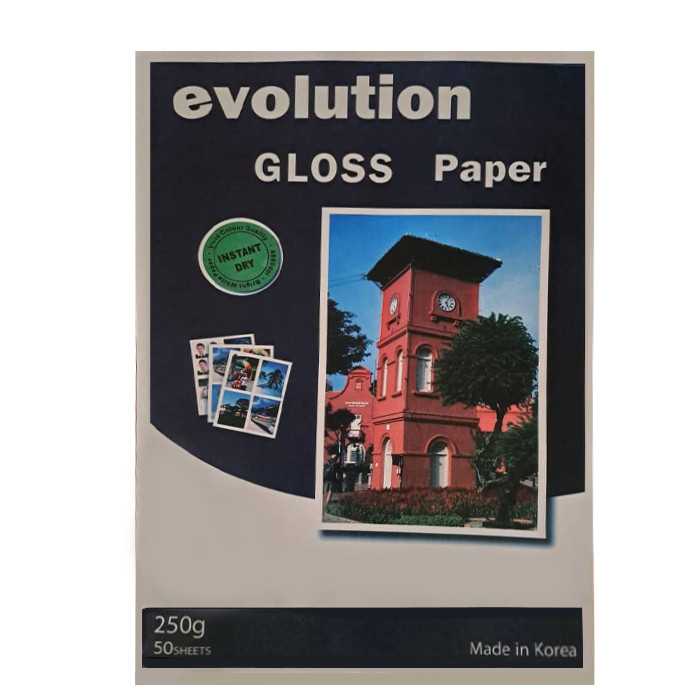 مقوا گلاسه ایولوشن کد 250G سایز 21x29.7 سانتیمتر بسته 50 عددی | چاوه