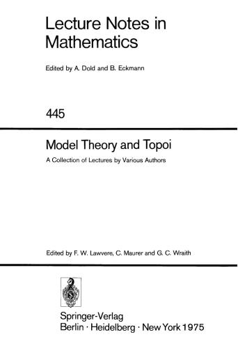 خرید و دانلود نسخه کامل کتاب Model Theory And Topoi